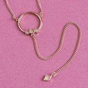 Luv AJ rose gold Bloom Lariat